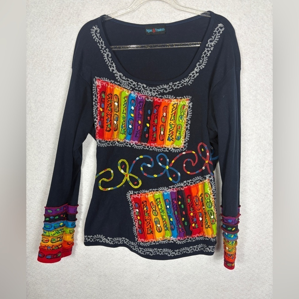 Agan Traders Navy Blue Unique Top
